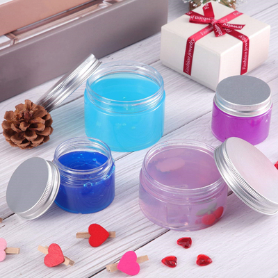 2.13 inch nhựa trong suốt Lọ đựng mỹ phẩm 4 Oz có nắp đậy có nắp chống rò rỉ