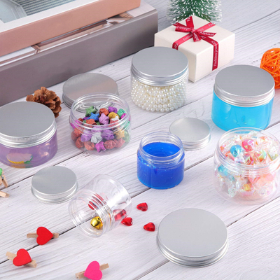 2.13 inch nhựa trong suốt Lọ đựng mỹ phẩm 4 Oz có nắp đậy có nắp chống rò rỉ