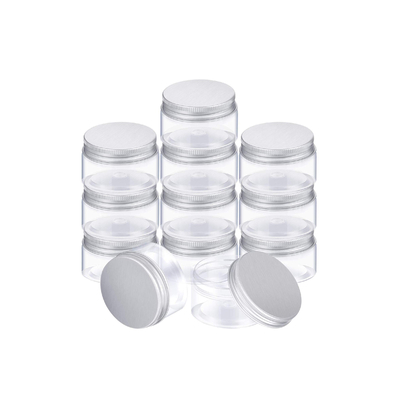 2.13 inch nhựa trong suốt Lọ đựng mỹ phẩm 4 Oz có nắp đậy có nắp chống rò rỉ