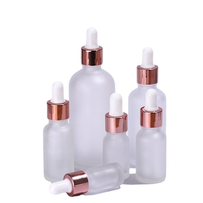 Rose Gold Frosted Eye Dropper Chai 3ml 5ml 10ml 15ml