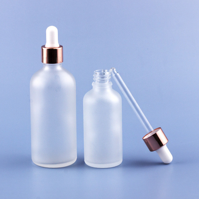 Rose Gold Frosted Eye Dropper Chai 3ml 5ml 10ml 15ml