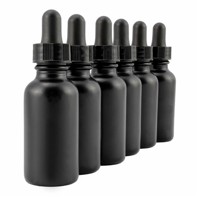 Chai thủy tinh đen mắt 30ml mỹ phẩm với ống nhỏ giọt không tràn