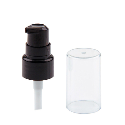 Bơm kem dưỡng da mỹ phẩm màu đen 20MM mịn với nắp hoàn toàn trong suốt