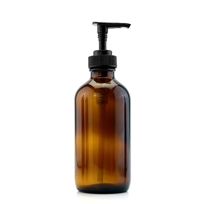Chai nước hoa hồng bằng nhựa PET Brown 500ml với bơm đen 28MM