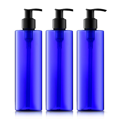 Hộp đựng kem dưỡng da có thể bơm lại PET 200ML màu xanh nâu có bơm cho chất lỏng
